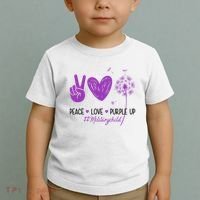 Peace Love Purple Up Military Child Toddler T-Shirt thumb 2