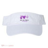 Peace Love Purple Up Military Child Visor thumb 0