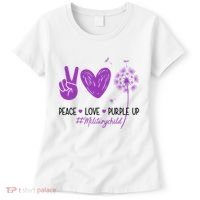Peace Love Purple Up Military Child Women's T-Shirt thumb 0