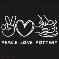 Peace Love Pottery Pottery Lover Ceramics Artist Sweatshirt thumb 3