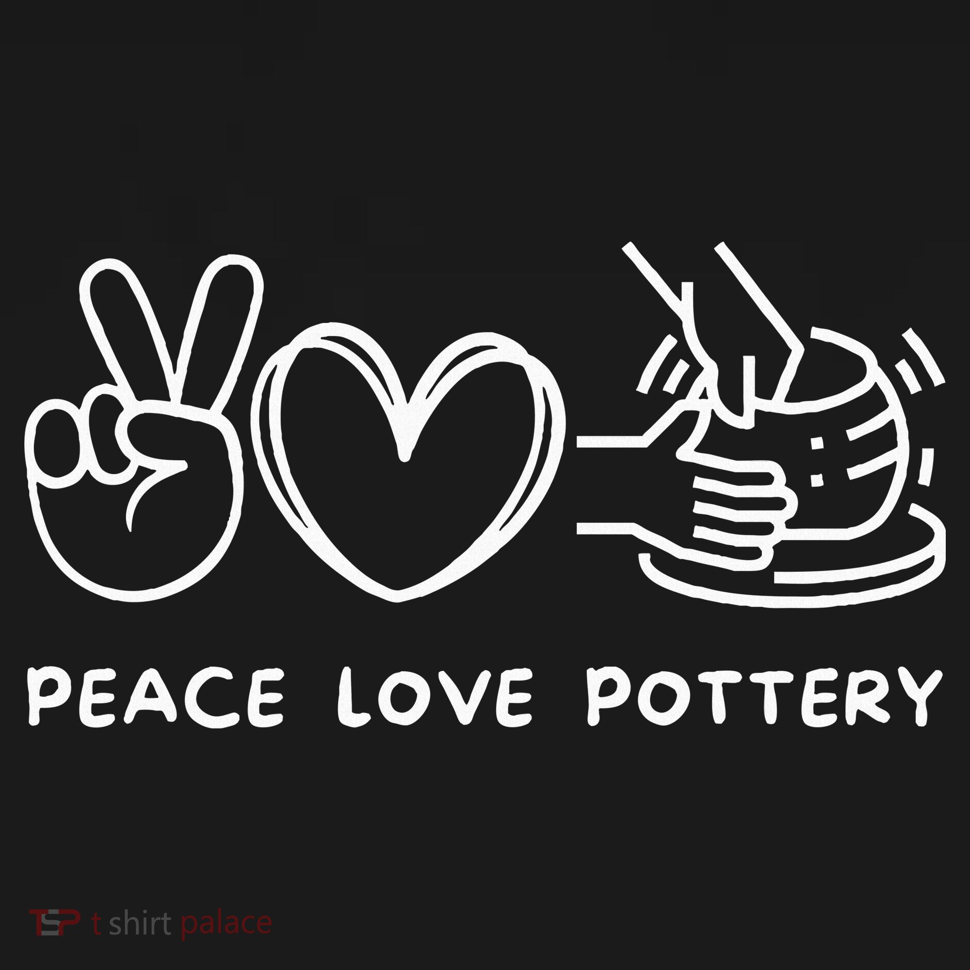 Peace Love Pottery Pottery Lover Ceramics Artist Sweatshirt