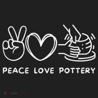 Peace Love Pottery Pottery Lover Ceramics Artist Beanie thumb 2