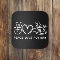 Peace Love Pottery Pottery Lover Ceramics Artist Coaster thumb 0