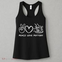 Peace Love Pottery Pottery Lover Ceramics Artist Women's Tank Top thumb 3