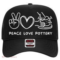 Peace Love Pottery Pottery Lover Ceramics Artist Hat thumb 0
