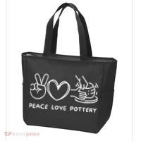 Peace Love Pottery Pottery Lover Ceramics Artist Tote Bag thumb 3