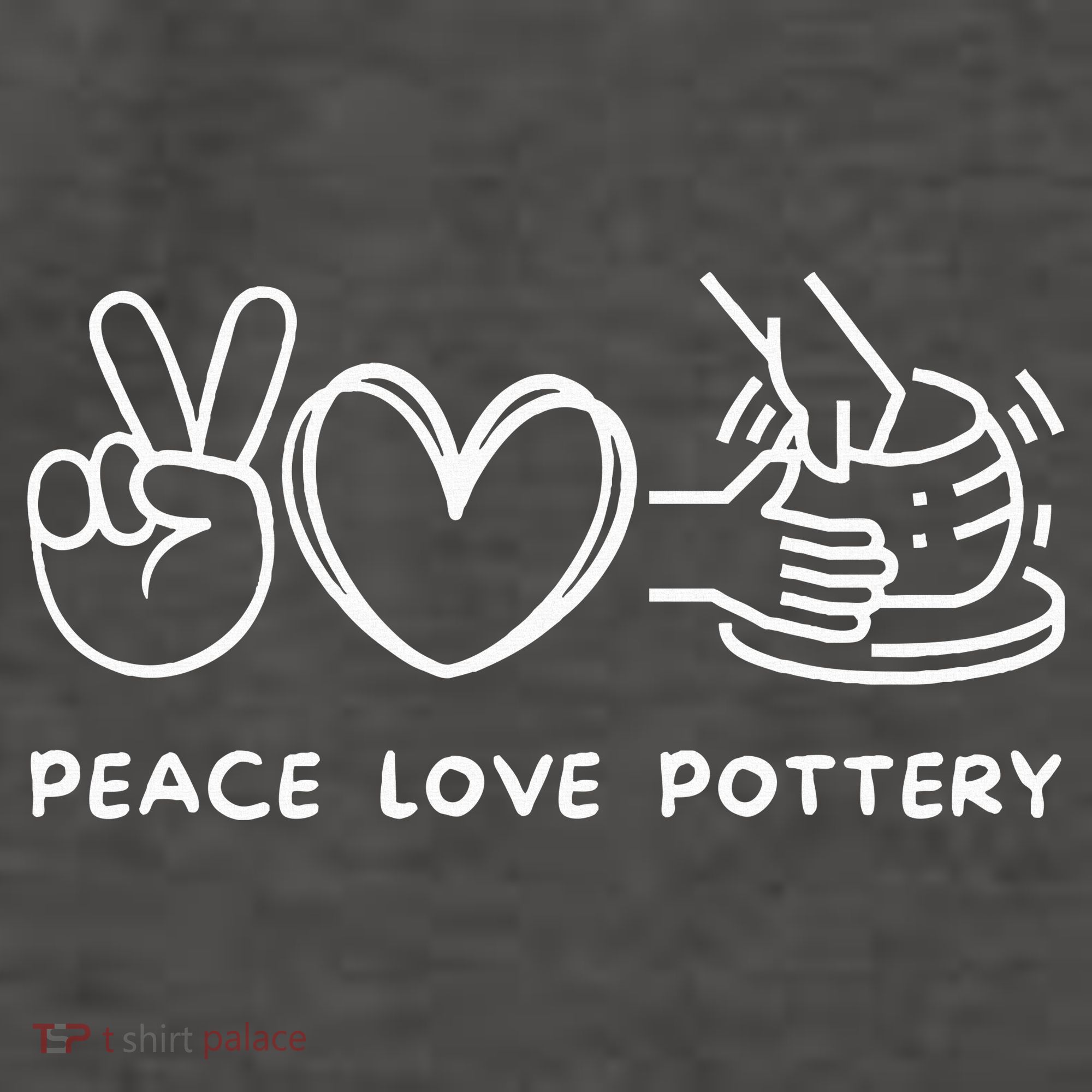 Peace Love Pottery Pottery Lover Ceramics Artist Vector Backpack