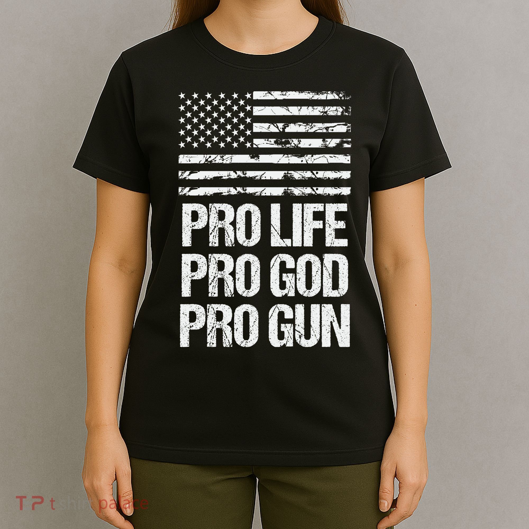 Pro Life Pro God Pro Gun Christian Conservative T-Shirt