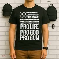 Pro Life Pro God Pro Gun Christian Conservative T-Shirt thumb 6
