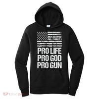 Pro Life Pro God Pro Gun Christian Conservative Women's Hoodie thumb 0