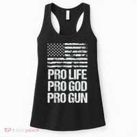 Pro Life Pro God Pro Gun Christian Conservative Women's Tank Top thumb 0