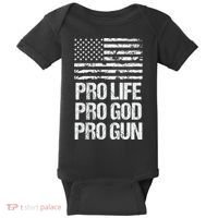 Pro Life Pro God Pro Gun Christian Conservative Baby Bodysuit thumb 0