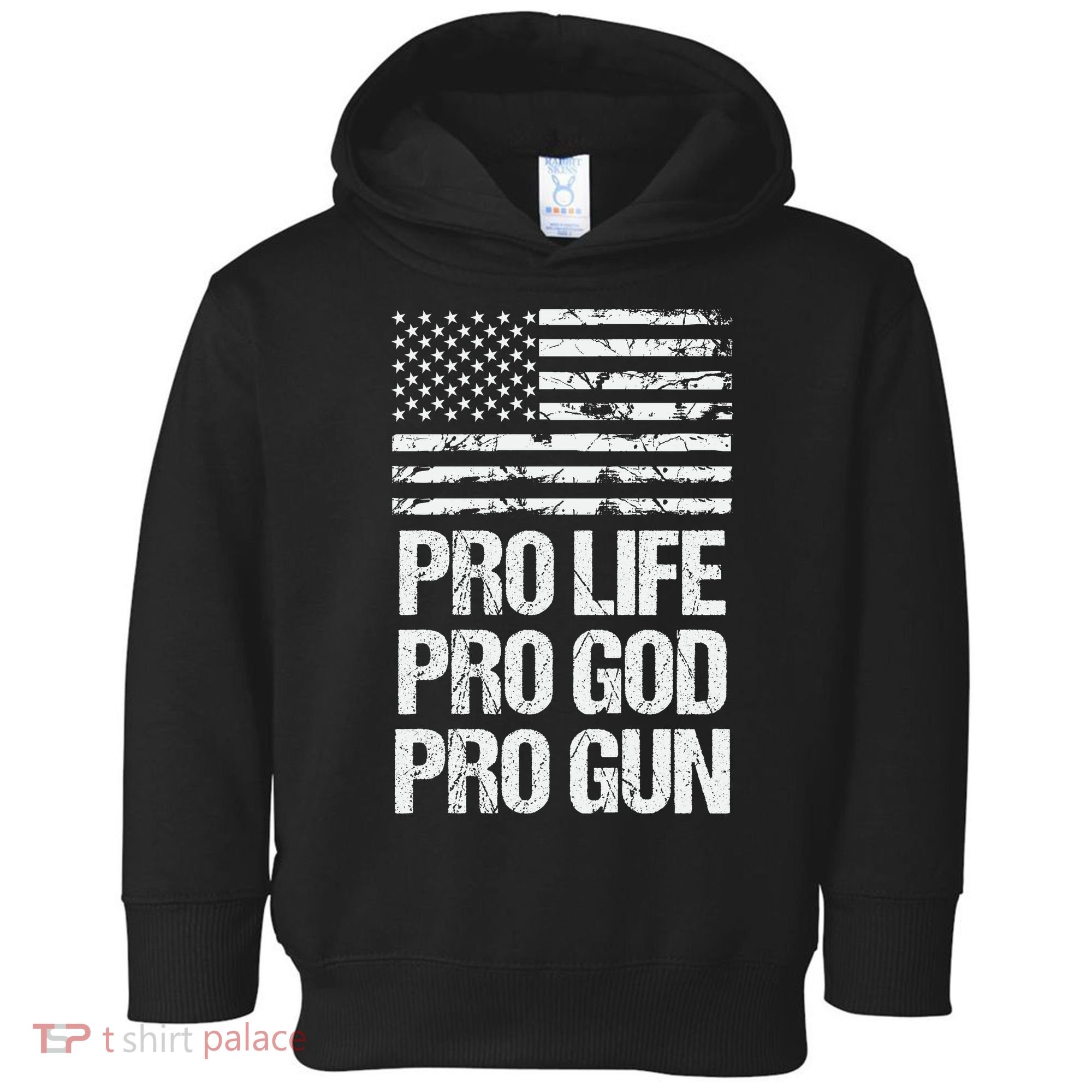 Pro Life Pro God Pro Gun Christian Conservative Toddler Hoodie