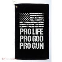 Pro Life Pro God Pro Gun Christian Conservative Golf Towel thumb 0