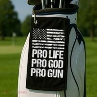 Pro Life Pro God Pro Gun Christian Conservative Golf Towel thumb 2