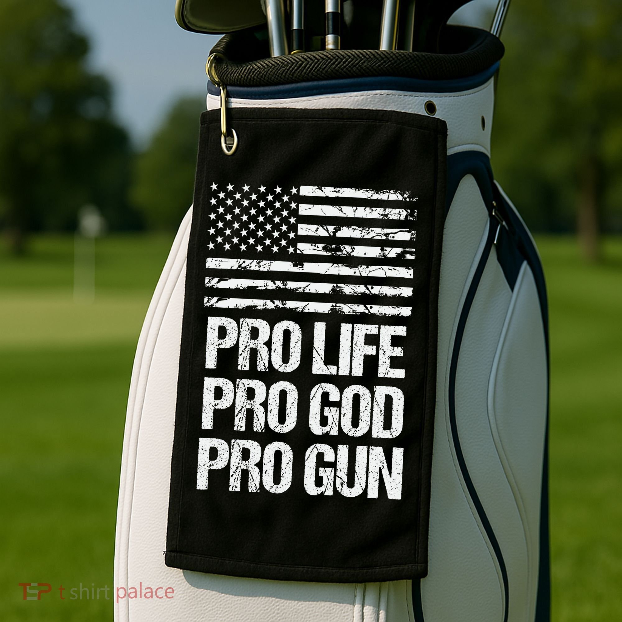 Pro Life Pro God Pro Gun Christian Conservative Golf Towel