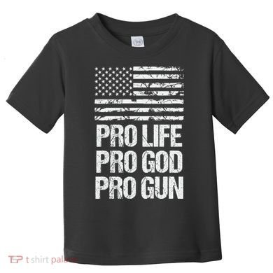 Pro Life Pro God Pro Gun Christian Conservative Toddler T-Shirt