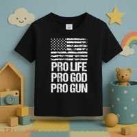 Pro Life Pro God Pro Gun Christian Conservative Toddler T-Shirt thumb 3
