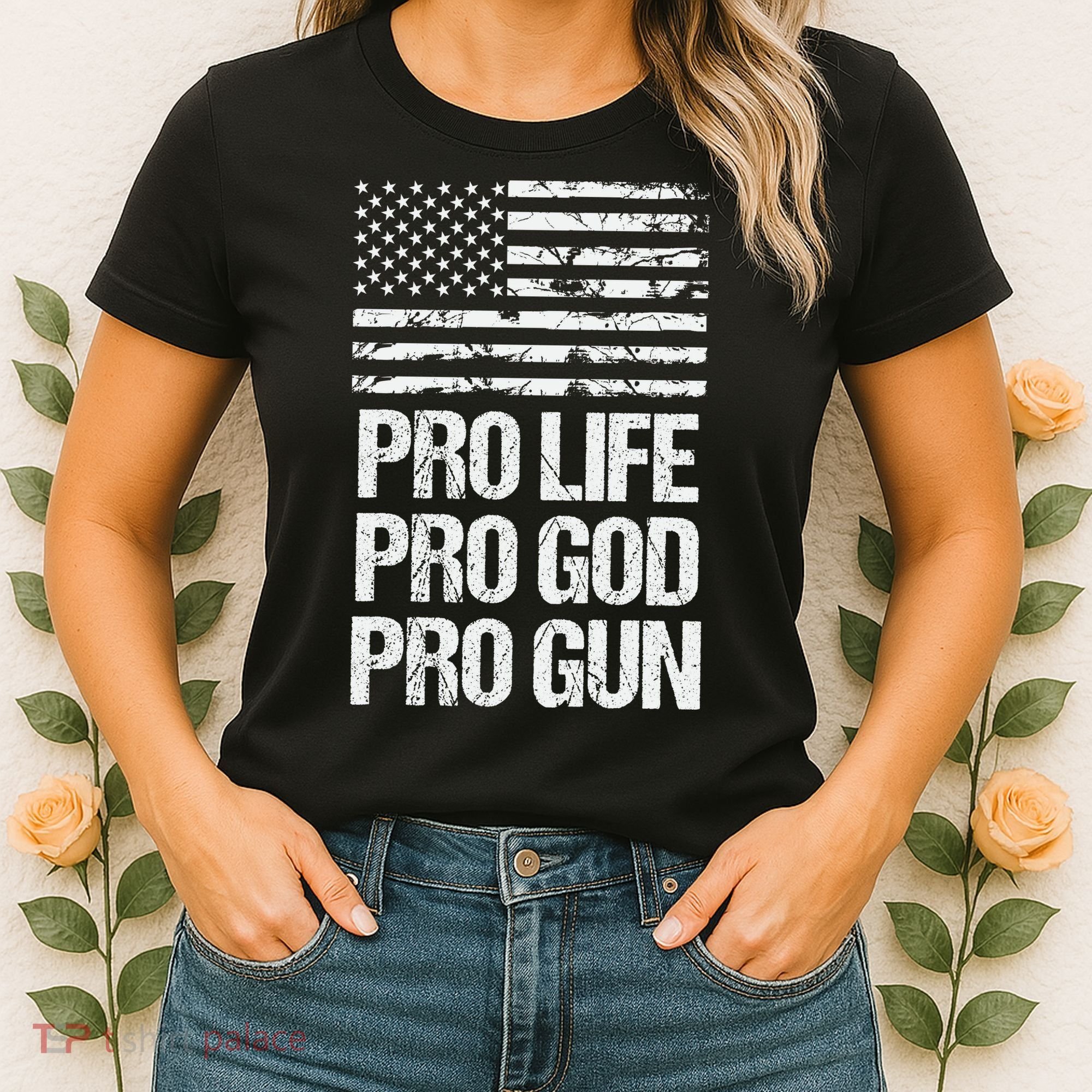 Pro Life Pro God Pro Gun Christian Conservative Women's T-Shirt