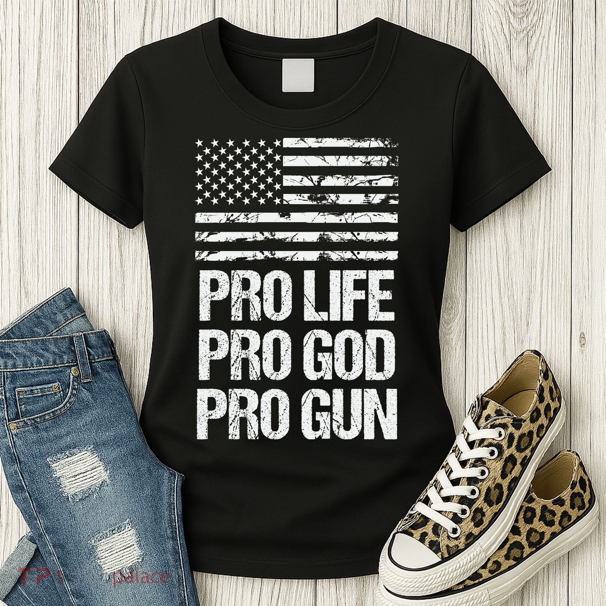 Pro Life Pro God Pro Gun Christian Conservative Women's T-Shirt