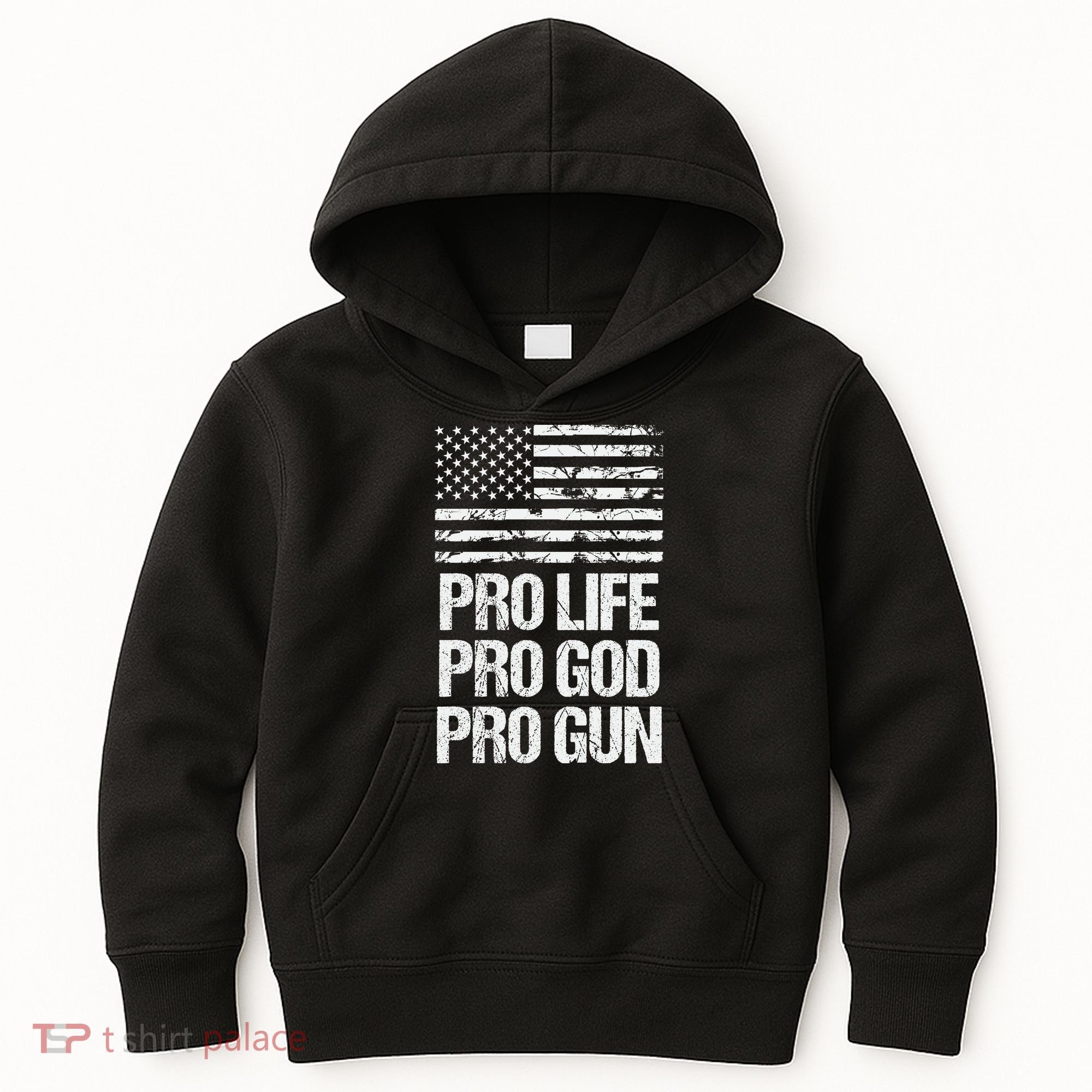 Pro Life Pro God Pro Gun Christian Conservative Kids Hoodie