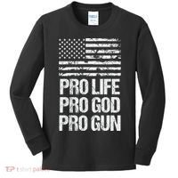 Pro Life Pro God Pro Gun Christian Conservative Kids Long Sleeve Shirt thumb 0