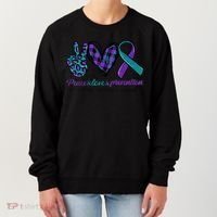 Peace Love Prevention Suicide Prevention Awareness Women's Sweatshirt thumb 0