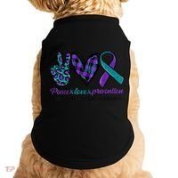 Peace Love Prevention Suicide Prevention Awareness Doggie Tank thumb 0