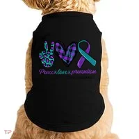 Peace Love Prevention Suicide Prevention Awareness Doggie Tank thumb 0