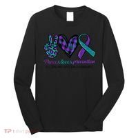 Peace Love Prevention Suicide Prevention Awareness Long Sleeve Shirt thumb 0