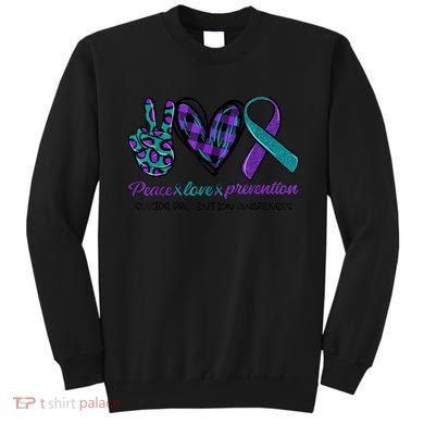 Peace Love Prevention Suicide Prevention Awareness Sweatshirt