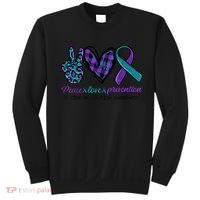 Peace Love Prevention Suicide Prevention Awareness Sweatshirt thumb 0