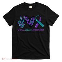 Peace Love Prevention Suicide Prevention Awareness T-Shirt thumb 0