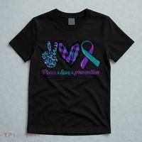Peace Love Prevention Suicide Prevention Awareness T-Shirt thumb 5