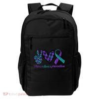 Peace Love Prevention Suicide Prevention Awareness Backpack thumb 0