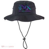 Peace Love Prevention Suicide Prevention Awareness Bucket Hat thumb 0