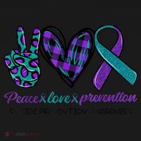 Peace Love Prevention Suicide Prevention Awareness Polo thumb 3
