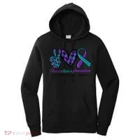 Peace Love Prevention Suicide Prevention Awareness Women's Hoodie thumb 0