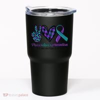 Peace Love Prevention Suicide Prevention Awareness Tumbler thumb 0