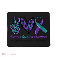 Peace Love Prevention Suicide Prevention Awareness Mousepad thumb 0