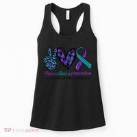 Peace Love Prevention Suicide Prevention Awareness Women's Tank Top thumb 0