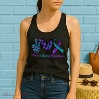 Peace Love Prevention Suicide Prevention Awareness Women's Tank Top thumb 2