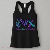 Peace Love Prevention Suicide Prevention Awareness Women's Tank Top thumb 3