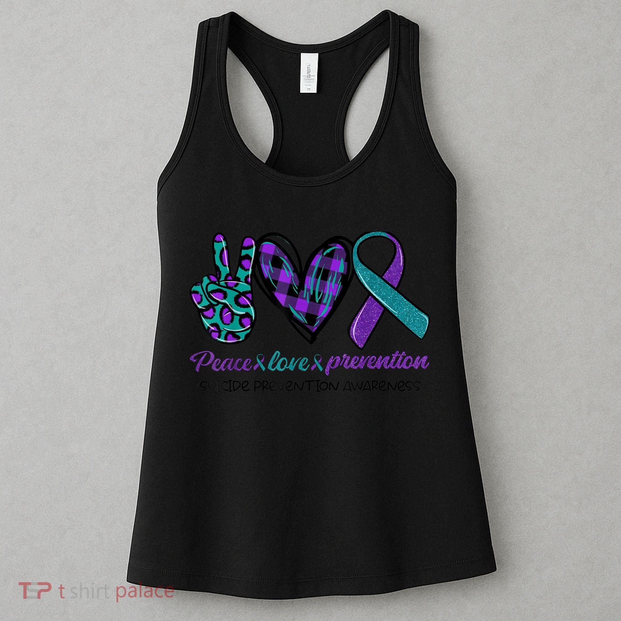 Peace Love Prevention Suicide Prevention Awareness Women's Tank Top