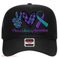 Peace Love Prevention Suicide Prevention Awareness Hat thumb 0