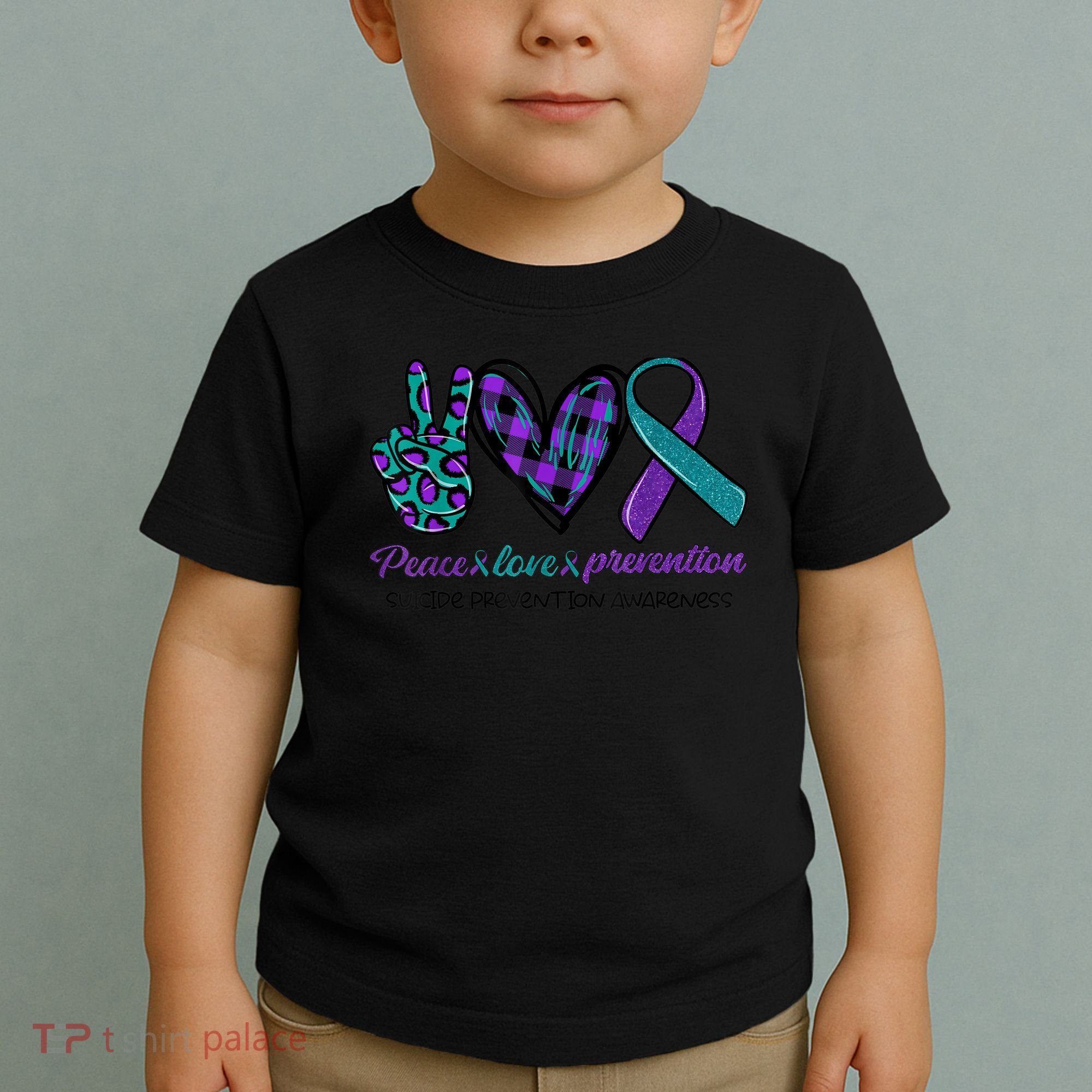 Peace Love Prevention Suicide Prevention Awareness Toddler T-Shirt