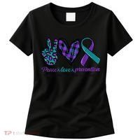Peace Love Prevention Suicide Prevention Awareness Women's T-Shirt thumb 0