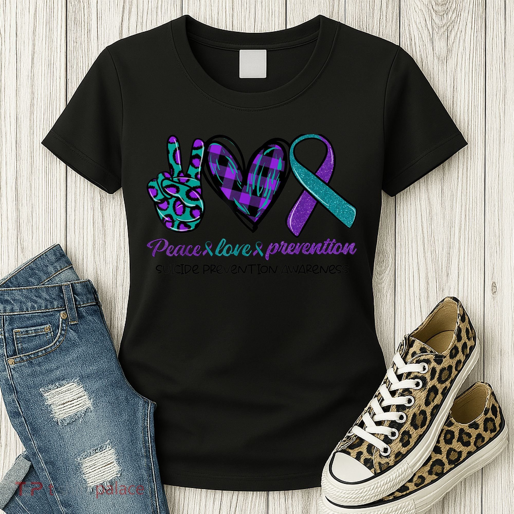 Peace Love Prevention Suicide Prevention Awareness Women's T-Shirt