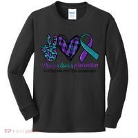 Peace Love Prevention Suicide Prevention Awareness Kids Long Sleeve Shirt thumb 0