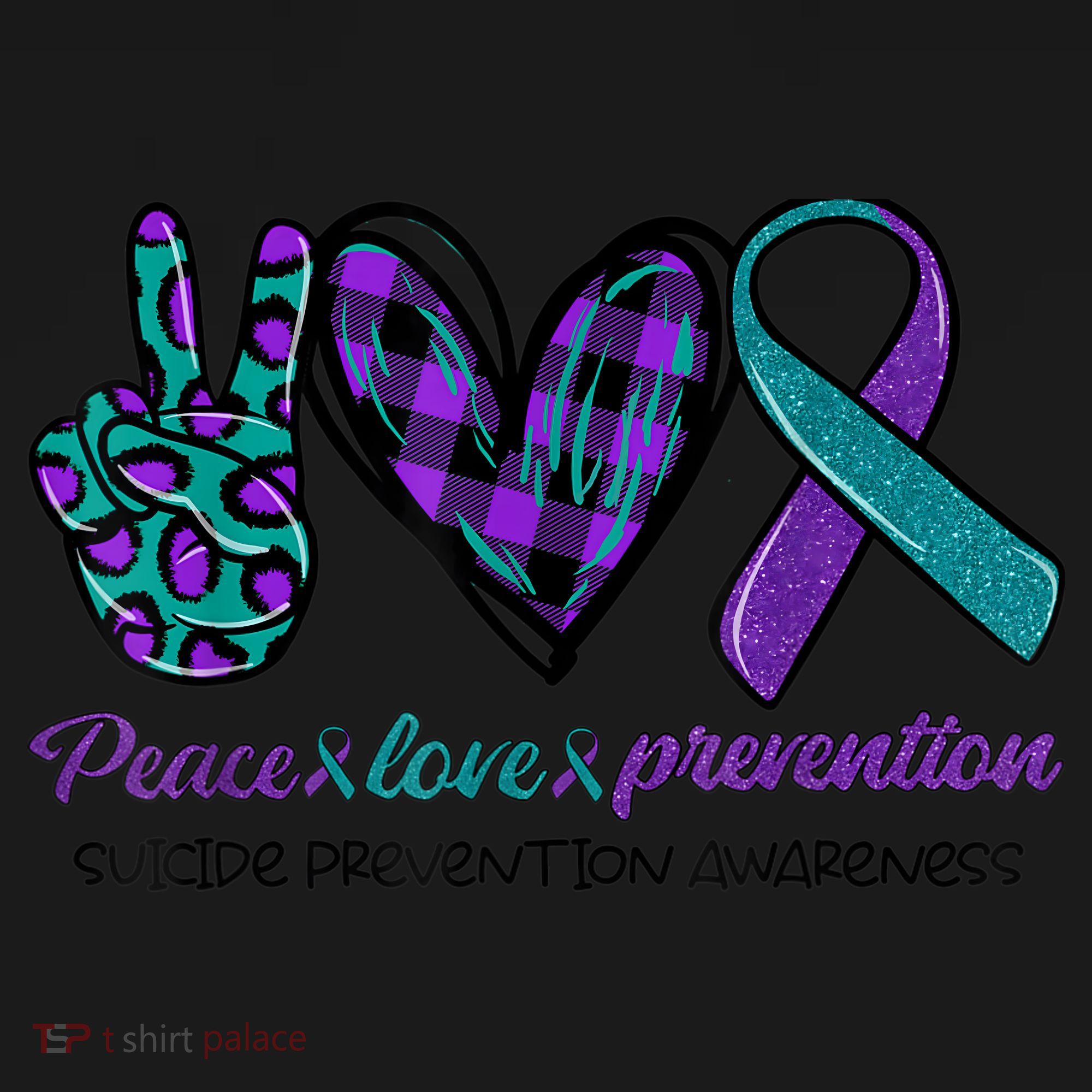 Peace Love Prevention Suicide Prevention Awareness Tote Bag